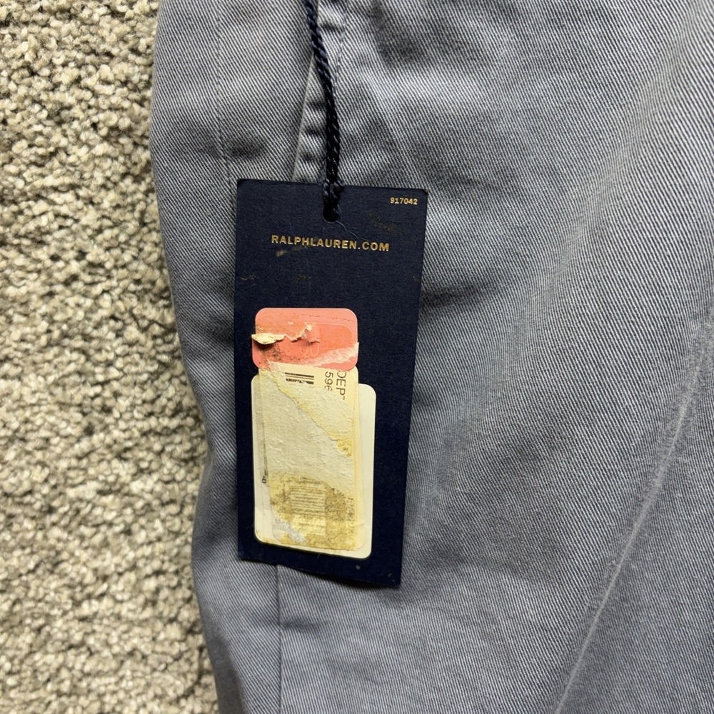 Vintage Polo Ralph Lauren Pants Mens 48Bx30 Blue Chino Classic Fit NWT *Read - Picture 9 of 15
